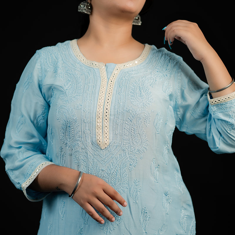 chikankari sharaa set