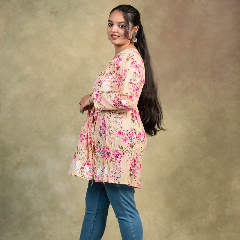 Adah Chikankari Short kurta