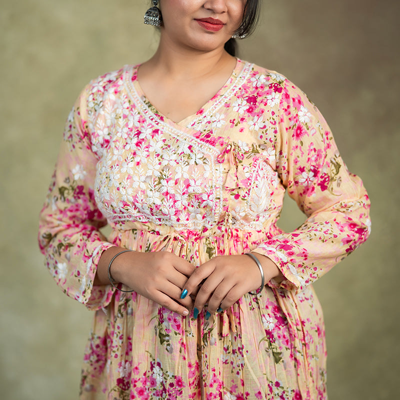 Adah Chikankari Short kurta