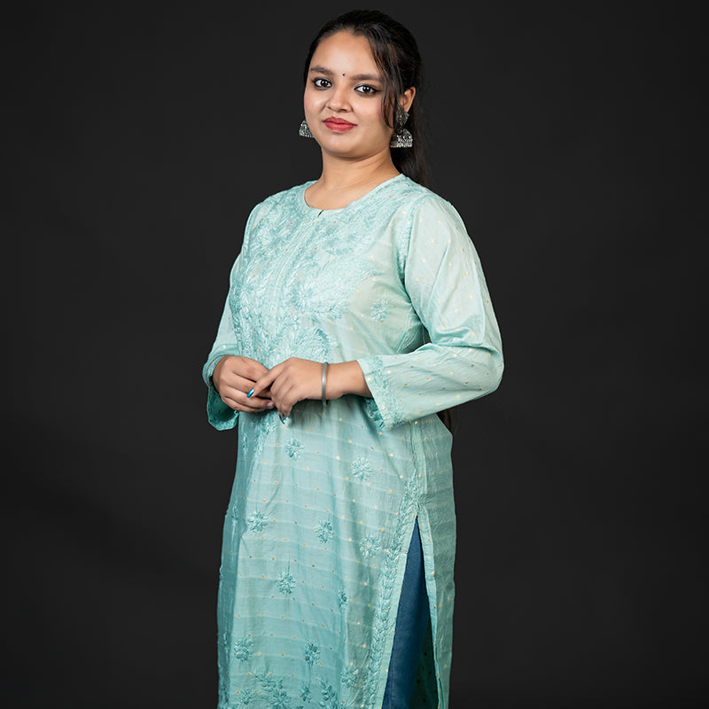 Alizeh Chikankari long kurta