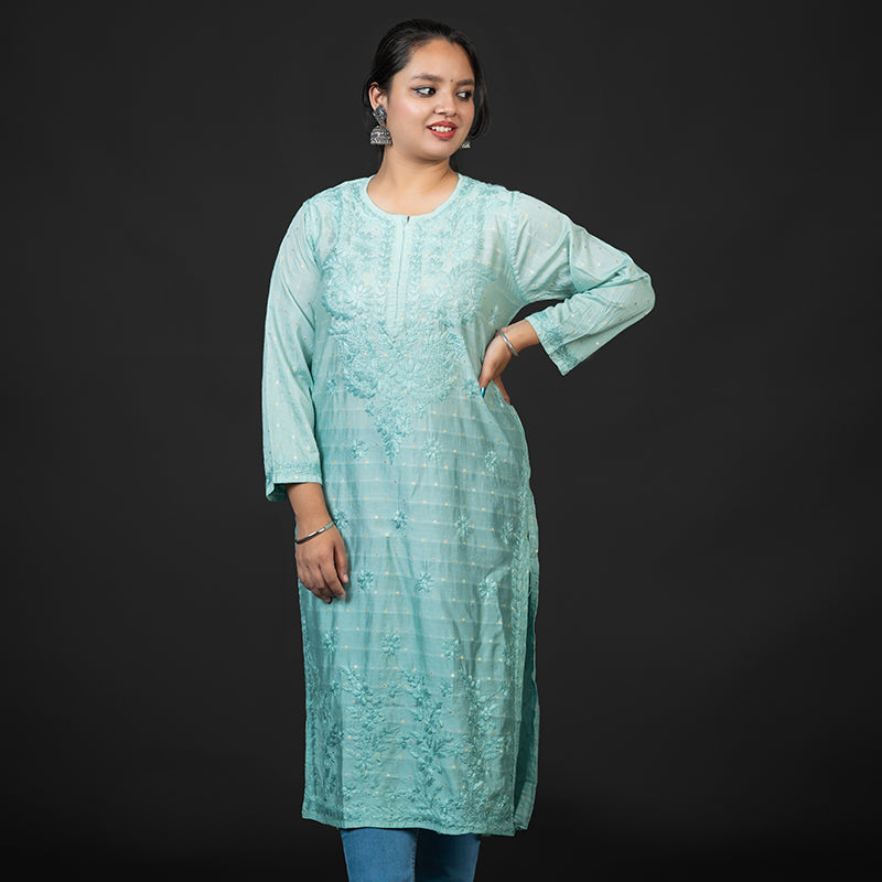 Alizeh Chikankari long kurta