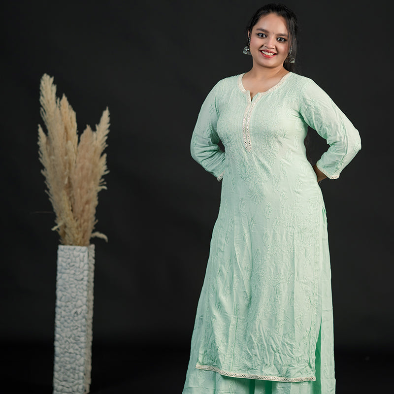 chikankari sharaa set